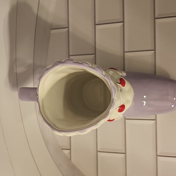 Purple Boot-Shaped Mug with Cherry Design - Picture 4 of 5